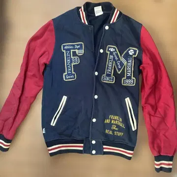 FRANKLIN & MARSHALL 바시티 자켓 네이비/레드