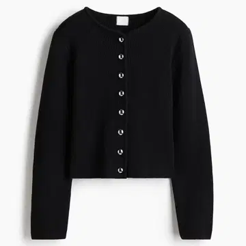 H&M 코튼 리브 니트 가디건 L