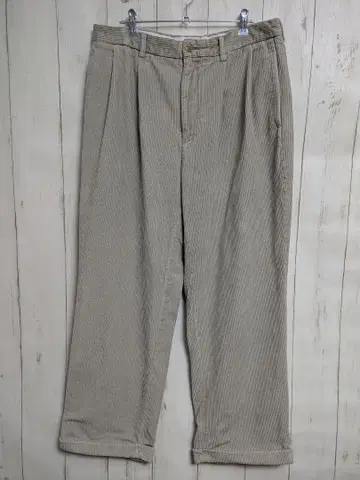 NAUTICA 2 턱 와이드 굵은 폭 코듀로이 팬츠 W34 p37