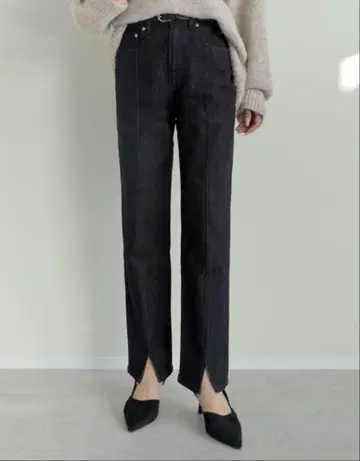 [ Re:EDIT ] 센터 슬릿 리사이클 데님