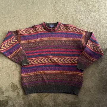 랜드엔드 90s UK제 올 패턴 스웨터