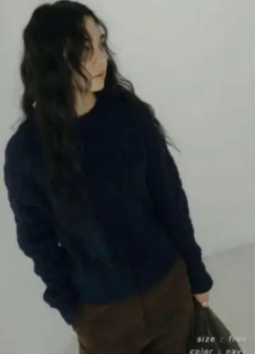 ohotoro cable Knit (Navy)