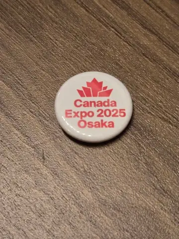 오사카 만박 캐나다 Expo 2025 오사카 캔뱃지 화이트