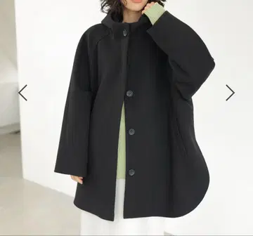 울리 테크 후드 판초 코트