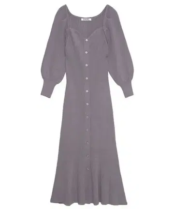 Sustainable 프론트 버튼 니트 원피스