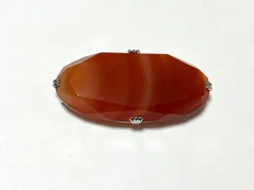 빨간 마노 (카넬리안) 오비 고정 띠 약 6cm 레트로 일본 의류