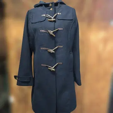 울 더플 코트 네이비