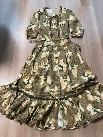 핑크하우스 오리체 리본 곰 원피스