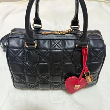 VIS 2way 하트 참 보스턴 백 블랙