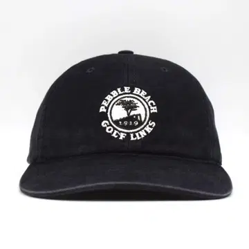 80-90s USA 페블 비치 골프 자수 캡 레어 1919 블랙