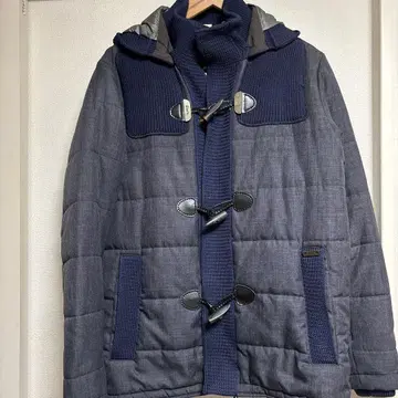 Bark 네이비 더플 코트