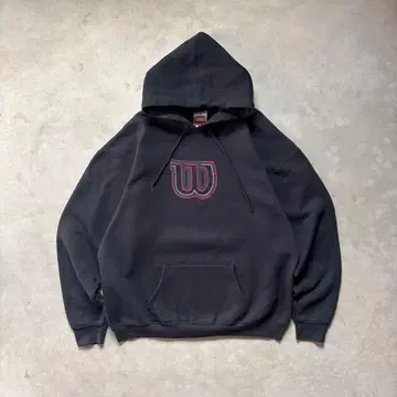 윌슨 Wilson 로고 후드티 블랙 90s