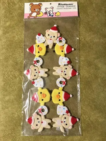 미개봉 새상품 리락쿠마 크리스마스 가랜드 코리락쿠마 & 키이로이토리