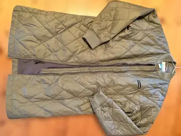 컬럼비아 올리브 퀼팅 롱 자켓