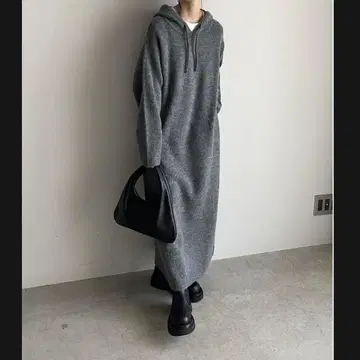 hoodie volume knit OP 그레이 gray