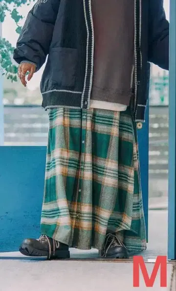 새상품 니코앤드 be with M Misayo WAY 체크 스커트 M