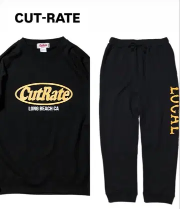 [ 새상품급 ] CutRate 컷레트 스웨트 팬츠 세트 셋업 블랙