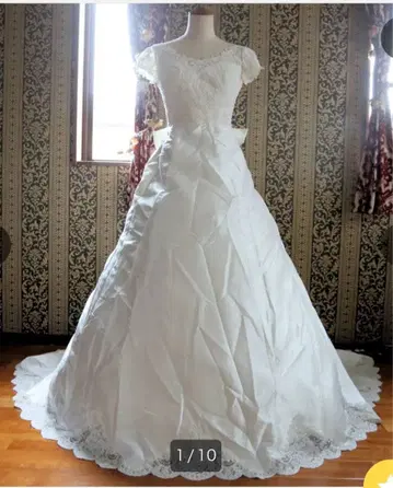 A 라인 웨딩 드레스 화이트