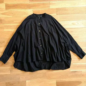 [ 새상품급 ] mizuiroind 코튼 백 개더 와이드 셔츠 블라우스