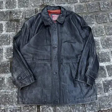 90년대~00년대 CreationCube 가죽 코트 (단 하나뿐인)