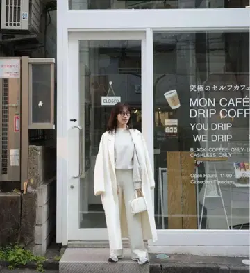 택 포함 리버 롱 코트