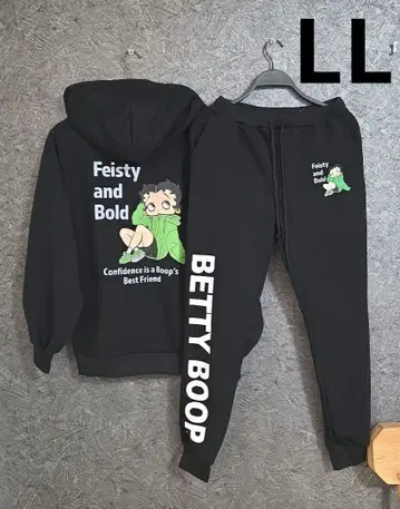 미사용 새상품 베티 셋업 블랙 상하의 세트