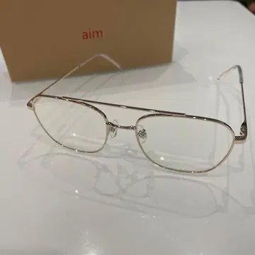 aim 골드 메탈 프레임 안경