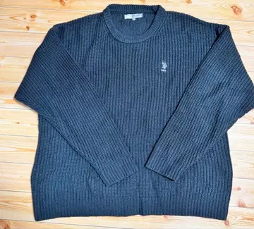 U.S. POLO ASSN 다크 그레이 니트