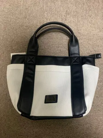 LANVAN 토트백 화이트/블랙 VG4FTT40L