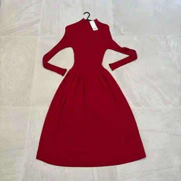 리브 니트 롱 원피스