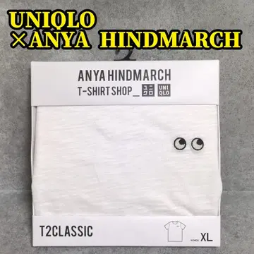 새상품 유니클로 안야 힌드마치 T셔츠 반팔 T2 CLASSIC XL