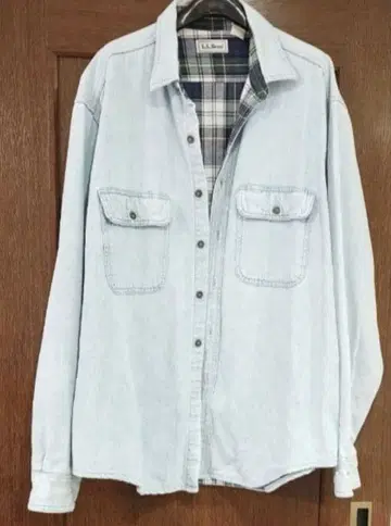 특가 LLBean 90's 빈티지 데님 셔츠 플란넬 안감