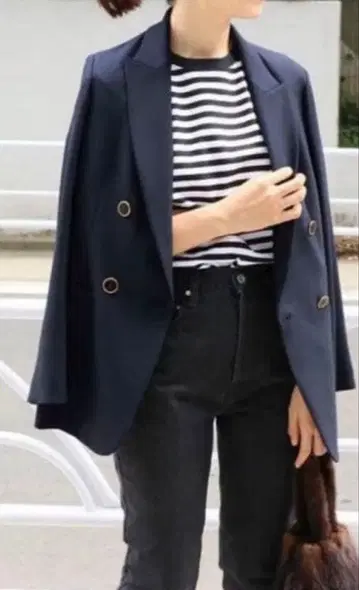 IENA 더블 브레스트 자켓 (네이비) 38