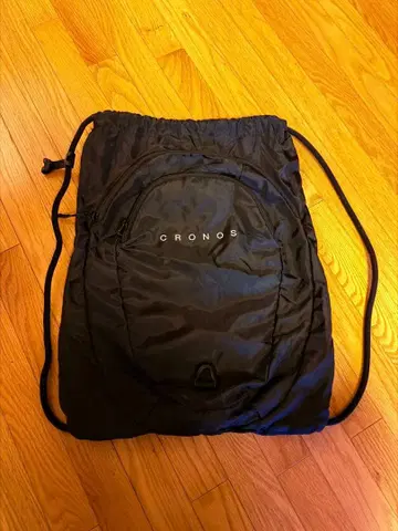 CRONOS 블랙 드로우 스트링 백