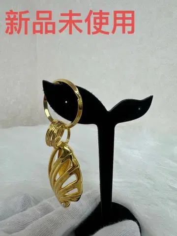 미키모토 골드 리프 디자인 키링