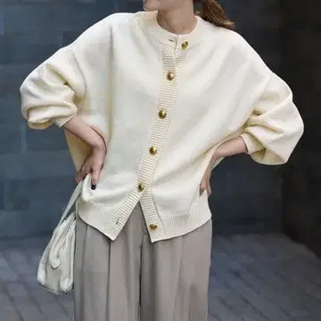 프레임워크 메탈 버튼 2WAY 가디건 골드 버튼 클리닝 완료