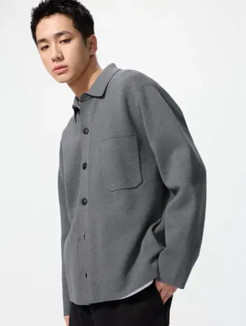 UNIQLO 밀라노 리브 셔츠 가디건