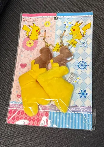 페어 피카츄 꼬리 스트랩 set 포켓몬 센터 한정판