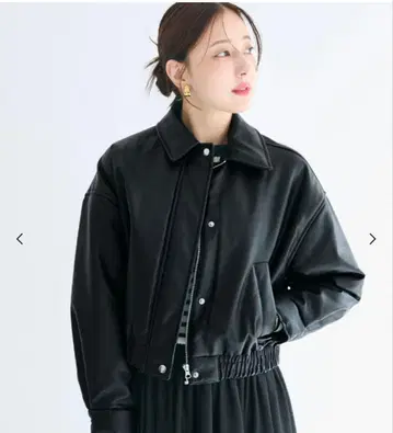 coca 충전솜 페이크 가죽 자켓