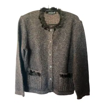여성용/미세스/시니어 ACOA 니트 가디건 브라운 레트로