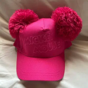 디즈니 폼폼 캡 모자 핑크 미키 택 포함