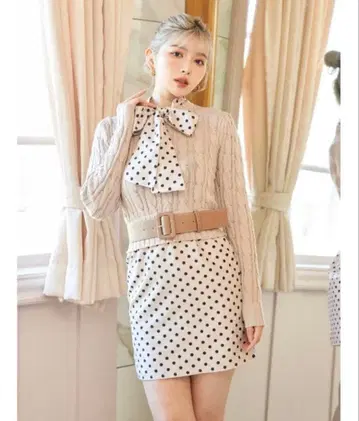 니트 레이어드 원피스 darich