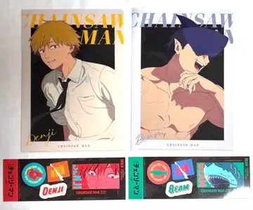 체인소 맨 레제편 로손 클리어 파일 & 스티커 세트 덴지 빔