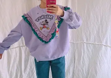 미키마우스 프릴 맨투맨 새상품