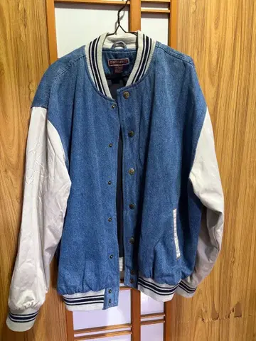 FIRST CHOICE 데님 바시티 자켓