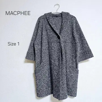 MACPHEE 그레이 계열 가디건 루즈핏 7부 소매