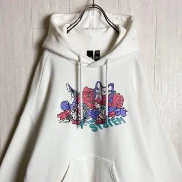 adidas 아디다스 프린트 로고 맨투맨 풀오버 후드티