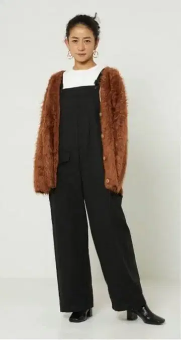 freada 프리다 밀리터리 살로펫 오버롤 블랙 프리크스