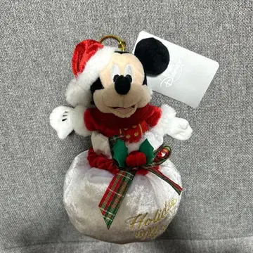 미키 봉제 인형 키링 키체인 DISNEY CHRISTMAS