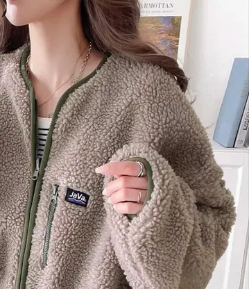 JaVa 플리스 자켓 베이지